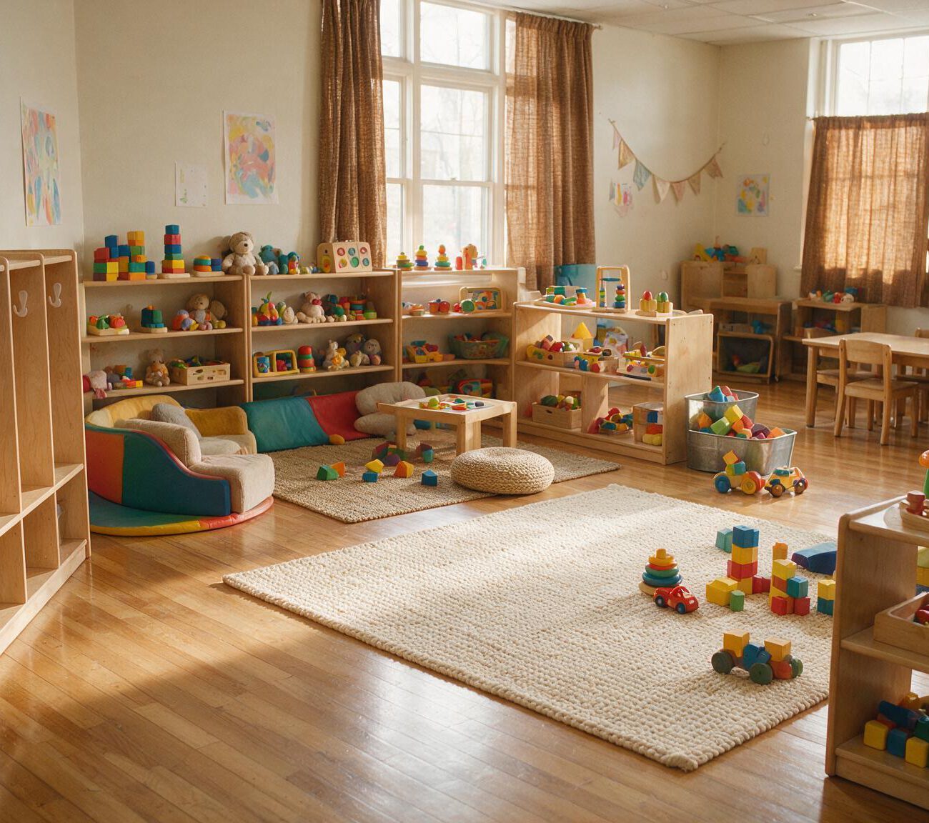 Daycare classroom after cleanup