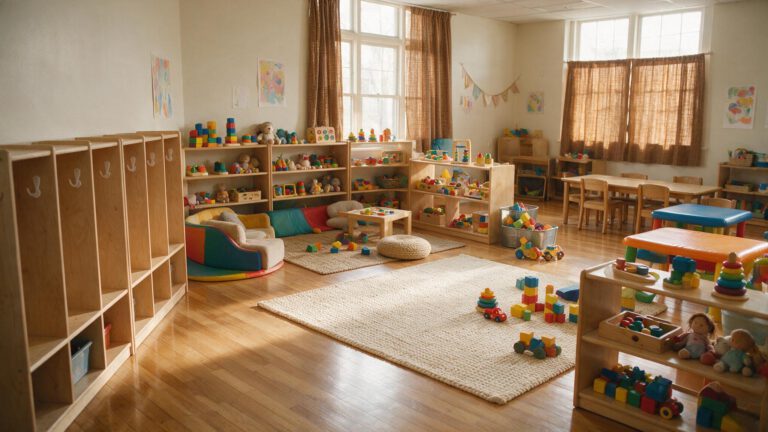 Daycare classroom after cleanup