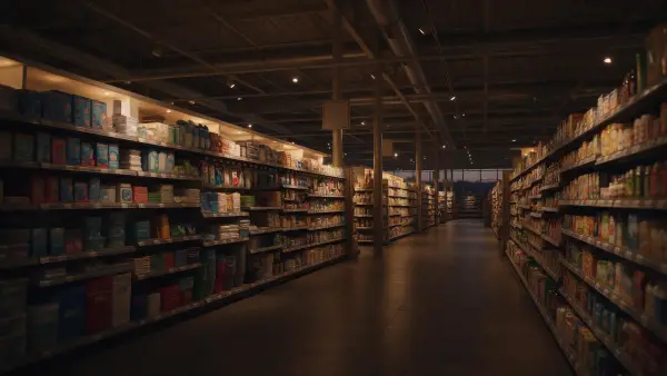Retail sales floor after closing