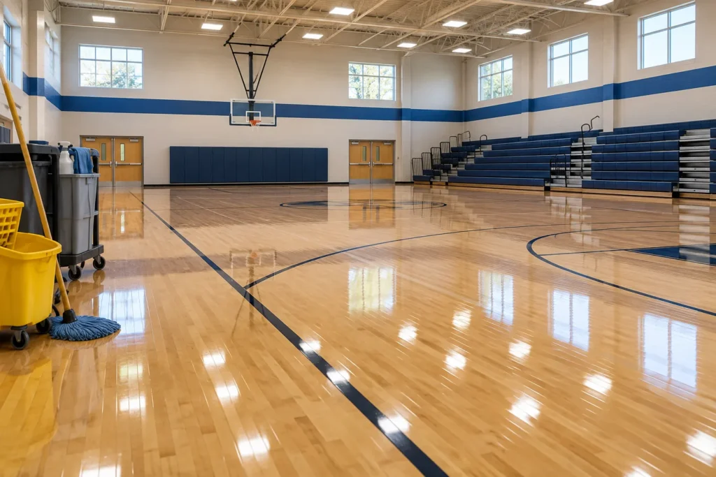 school gym floor after school cleaning services